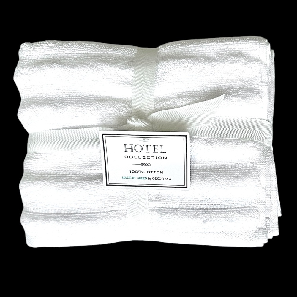Hotel Collection 2 Pc Hand Towels Bathroom 100% Cotton SUSTAINABLY MADE  NEW!!!